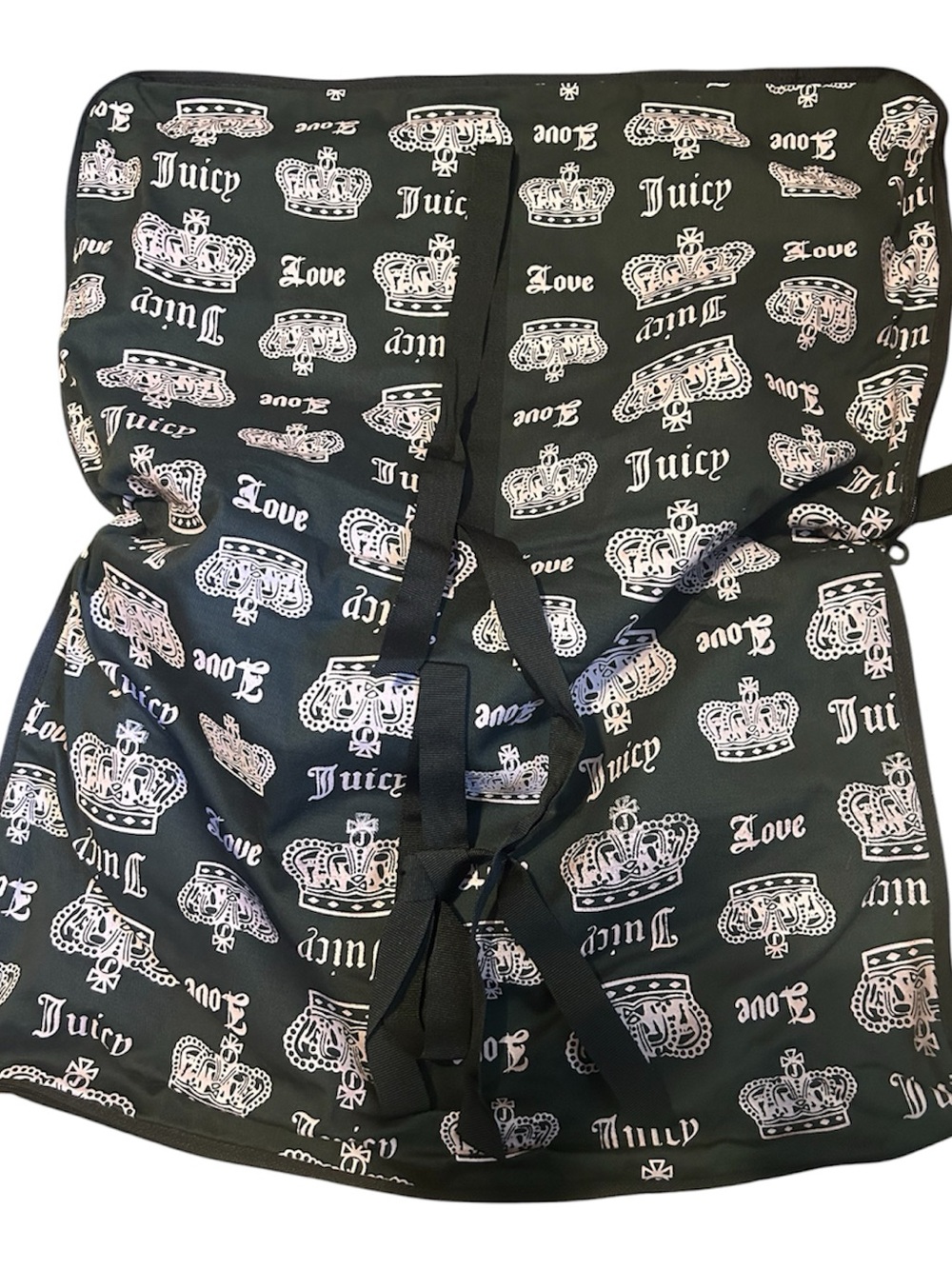 RARE! NEW JUICY COUTURE TRAVEL BLANKET / ZIPPERED CARRYING CASE Y2K - Picture 11 of 12